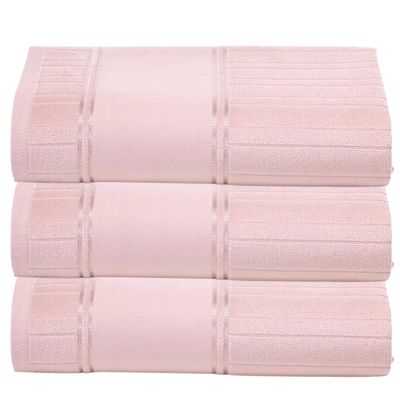Kit c/ 3 Toalha Banho Dohler Artesanalle Pintura 70x140cm Rosa Antigo