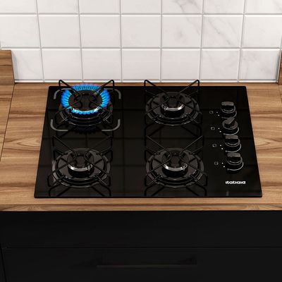 Fogão Cooktop Essencial 4 Bocas Itatiaia Preto / Bivolt