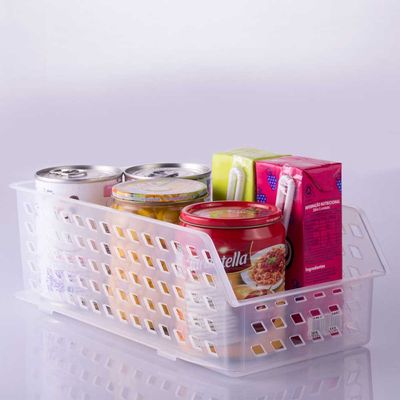 Cesta Empilhavel Plastico Cesto Organizador Geladeira Armario