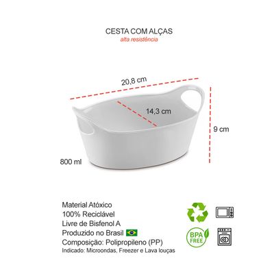 Cesta Pao Cestinha Cesto Organizador Preto Bar Petisco 6un