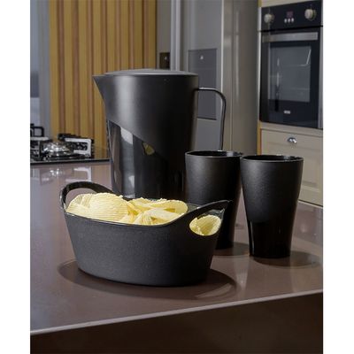 Cesta Pao Cestinha Cesto Organizador Preto Bar Petisco 6un