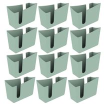 Kit 12 Porta Guardanapos de Mesa Organizador Trio Crippa Verde Menta Restaurante Lanchonete