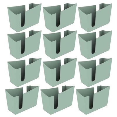 Kit 12 Porta Guardanapos de Mesa Organizador Trio Crippa Verde Menta Restaurante Lanchonete