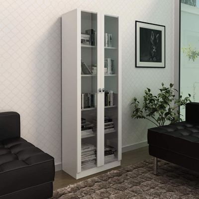 Kit 3 Armários para Escritório com Portas de Vidro ME4115 Branco