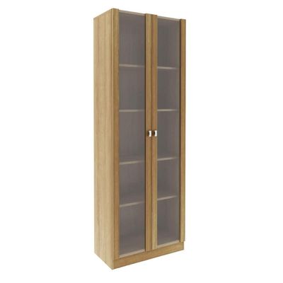 Kit 3 Armários para Escritório com Portas de Vidro ME4115 Amendoa