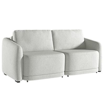 Sofá Cama Modulado Retrátil e Reclinável Decorativo Varsóvia 176cm Linho Cinza G33 - Gran Belo