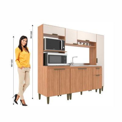 Cozinha Alana 4 Peças Freijo Off White J Carvalho