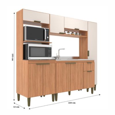 Cozinha Alana 4 Peças Freijo Off White J Carvalho