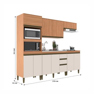 Cozinha Cecilia 5 Peças Freijo Off White J Carvalho