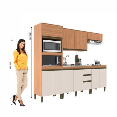 Cozinha Cecilia 5 Peças Freijo Off White J Carvalho