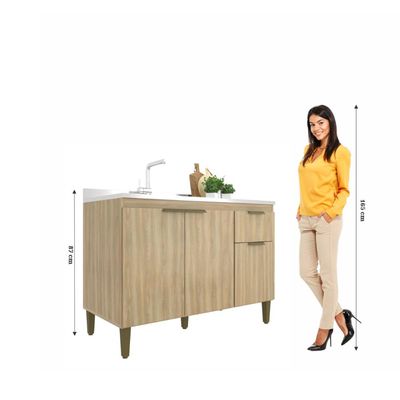 Balcão De Pia Iara Julia 120 Cm Dourado J Carvalho