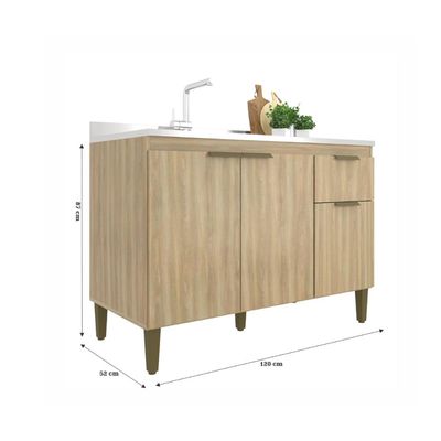 Balcão De Pia Iara Julia 120 Cm Dourado J Carvalho