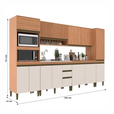 Cozinha Cecilia 6 Peças Freijo Off White J Carvalho