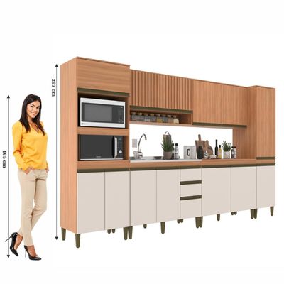 Cozinha Cecilia 6 Peças Freijo Off White J Carvalho