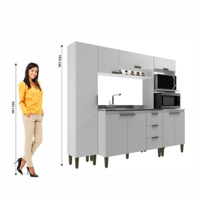 Cozinha Carol 4 Peças Branco J Carvalho