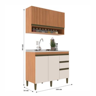 Cozinha Cecilia 2 Peças Freijo Off White J Carvalho