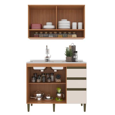 Cozinha Cecilia 2 Peças Freijo Off White J Carvalho