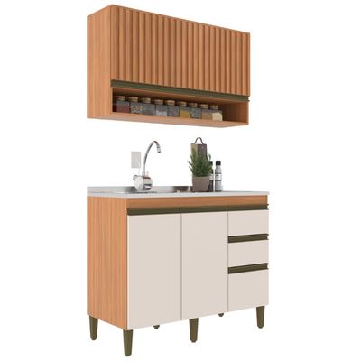 Cozinha Cecilia 2 Peças Freijo Off White J Carvalho