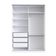 Guarda Roupa Solteiro com Espelho Branco 165x59,8x235cm 2 Portas de Correr RC2002 Emovell