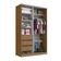 Guarda Roupa Solteiro 147x59,8x235cm 2 Portas 3 Gavetas Freijó Natural RC2004 Emovell