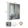 Guarda Roupa Solteiro Branco Espelho 2 Portas de Correr 183x59,8x235cm Emovell
