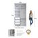 Guarda Roupa Solteiro Espelho Branco 2 Portas de Correr 120x59,8x235cm RC2005 Emovell