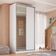 Guarda Roupa Solteiro Espelho Branco 2 Portas de Correr 120x59,8x235cm RC2005 Emovell
