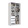 Guarda Roupa Solteiro Branco Espelho 2 Portas de Correr 120x59,8x235cm RC2005 Emovell