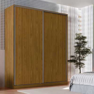 Guarda Roupa 2 Portas de Correr Freijó Natural 200x59,8x235cm Emovell