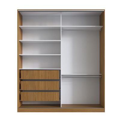 Guarda Roupa 2 Portas de Correr Freijó Natural 200x59,8x235cm Emovell