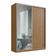 Guarda Roupa Solteiro Espelho Freijó Natural 2 Portas 3 Gavetas 183x59,8x235cm RC 2003 Emovell