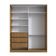 Guarda Roupa Solteiro Espelho Freijó Natural 2 Portas 3 Gavetas 183x59,8x235cm RC 2003 Emovell