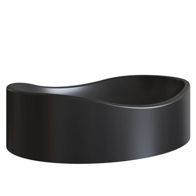 Cuba de Sobrepor Oval para Banheiro Berlin Preto 41x32x14cm Lavabo Preto