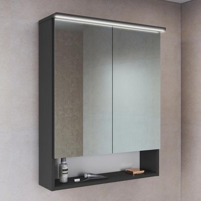 Armário Espelheira para Banheiro com 2 Portas e Iluminação