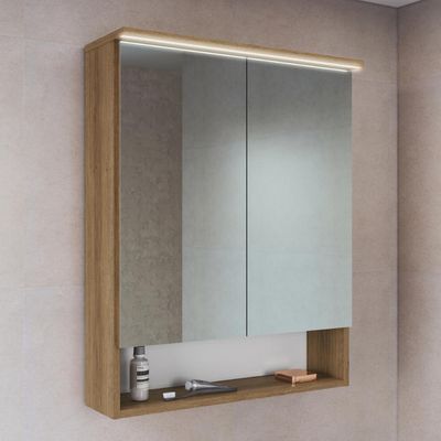 Armário Espelheira para Banheiro com 2 Portas e Iluminação