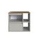 Gabinete de Banheiro Suspenso 60cm com 2 Nichos 1 Porta Basc