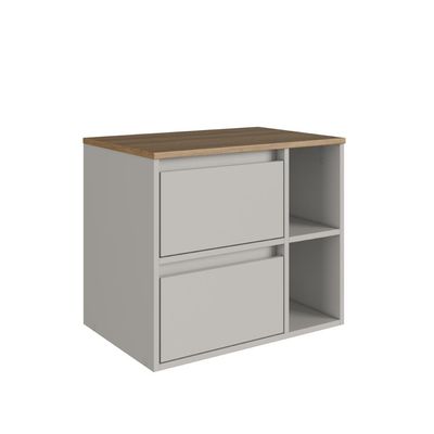 Gabinete de Banheiro Suspenso 60cm com 2 Nichos 1 Porta Basc