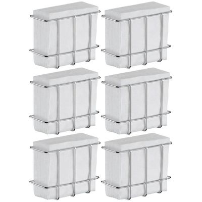 Kit 6 Porta Guardanapos Aramado Cromado Pequeno Buffet Mesa Café Restaurante Utimil