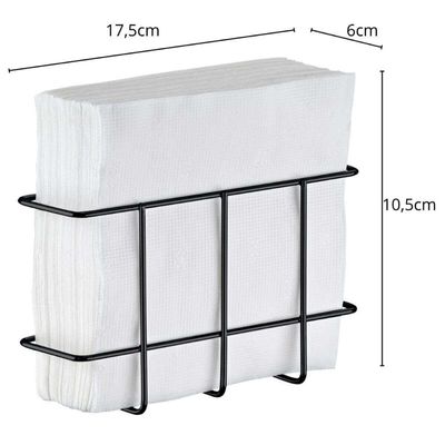 Kit 6 Porta Guardanapos Pequeno Aramado Preto Padaria Utimil Organizar Lanchonete