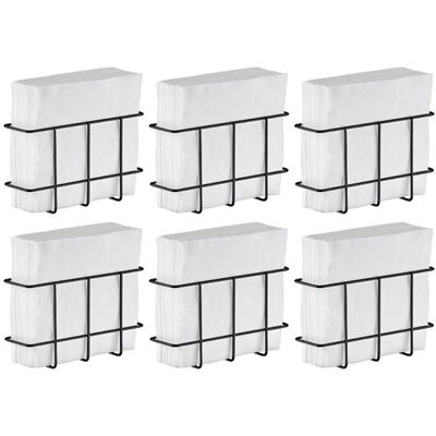 Kit 6 Porta Guardanapos Pequeno Aramado Preto Padaria Utimil Organizar Lanchonete