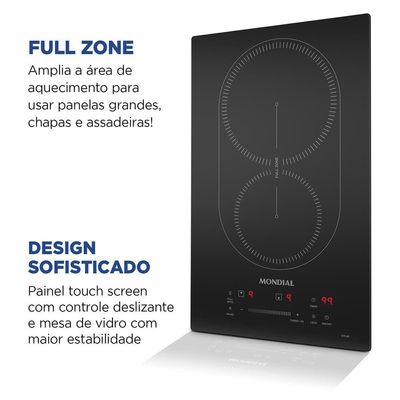 Cooktop de Indução 2 Bocas CTI-02 Mondial Preto / 220V
