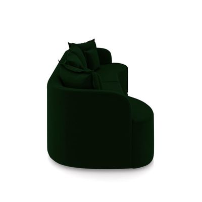 Sofá Living Decorativo Salinas 3 Lugares com Almofadas 230cm Modulado Veludo Verde G33 - Gran Belo