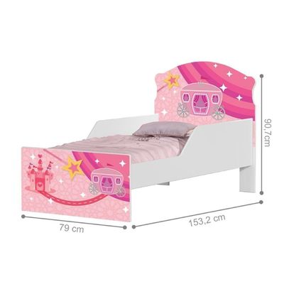 Mini Cama Carruagem Princesa Rosa
