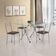 Conjunto Sala de Jantar Mesa Montana Tampo de Vidro 120x80cm e 4 Cadeiras Íris Aço Cromado Aço Nobre Incolor/Marrom