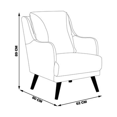 Poltrona Decorativa Catar com Tachas Veludo Verde - Gran Belo