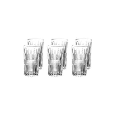Conjunto 6peças Copos Viena 360ml Brinox Haus Concept Transparente