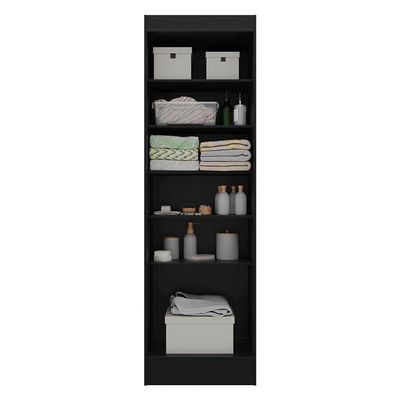 Armário Multiuso Aura Preto Fosco - Kits Paraná