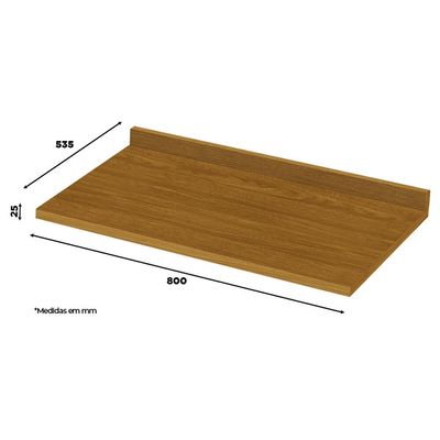 Tampo para Balcão 80 cm C904 Pintura UV em MDP Henn Nature