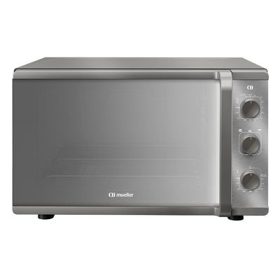 Forno Elétrico De Bancada Mueller Espelhado 50 Litros E 3 Modos De Assar MFB50K Cinza 110V