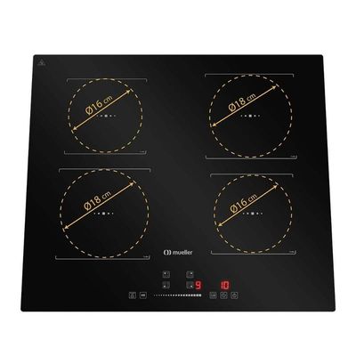 Cooktop Mueller 4 Bocas De Indução Com Turbo MCN4BK 220V